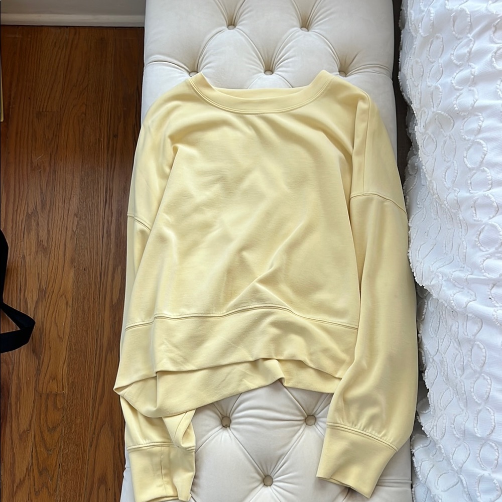 AS Revival Yellow-Cream Supersoft Cropped Crew Neck